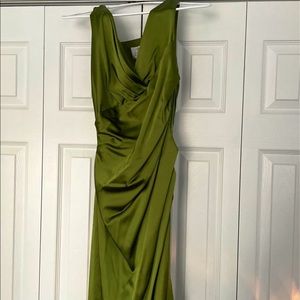 Green Satin Dress